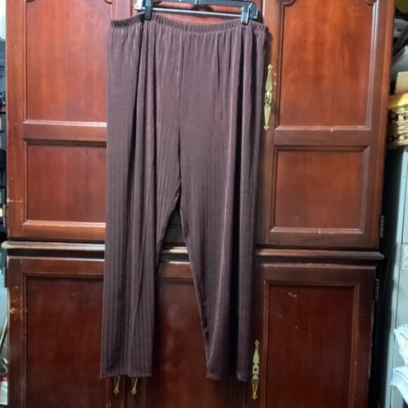 Vintage Pants - VIC vintage plus size 3X stretchy Brown women’s Pants
